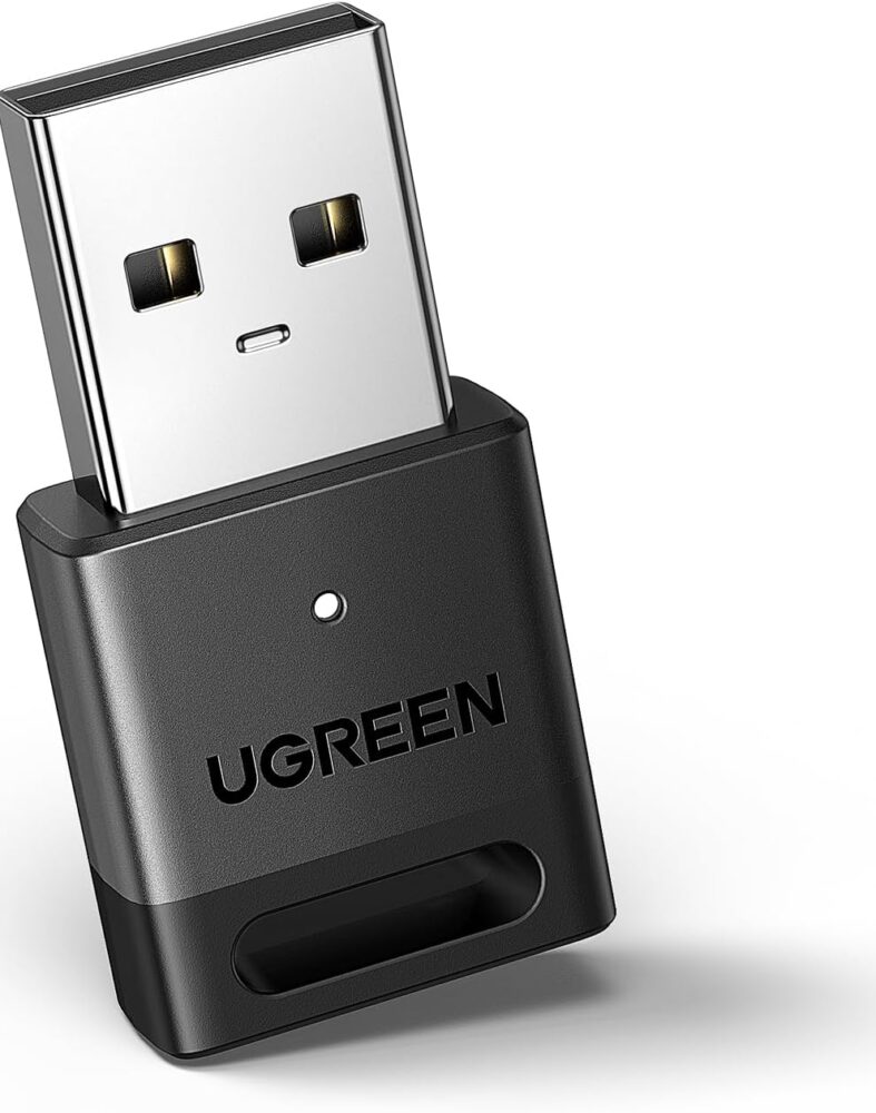 UGREEN USB Bluetooth 5.3 Adapter for PC Bluetooth Dongle Receiver | Plug & Play, For Windows 11/10/8.1 Only, Desktop, Laptop, Works with Mice, Keyboards, Headphones, Speakers, Printer