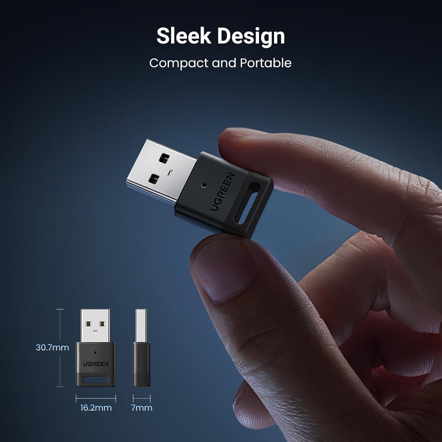 UGREEN USB Bluetooth 5.3 Adapter for PC Bluetooth Dongle Receiver | Plug & Play, For Windows 11/10/8.1 Only, Desktop, Laptop, Works with Mice, Keyboards, Headphones, Speakers, Printer - Image 5